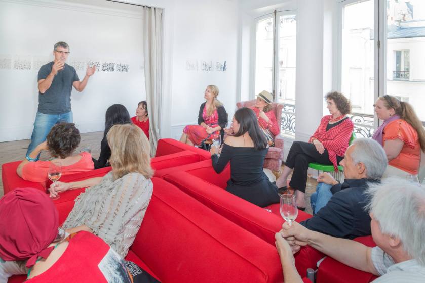 John William Bailly at Chez Grace Gallery in Paris. Photo by www.davidphenry.com David Henry © 2015.